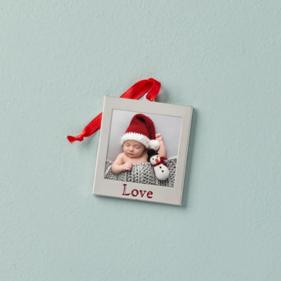 Lenox Picture Frame Charm Ornament "Love"