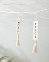 Holiday Greetings Noel Ornament 0.5in