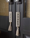 Holiday Greetings Peace Ornament 0.5in