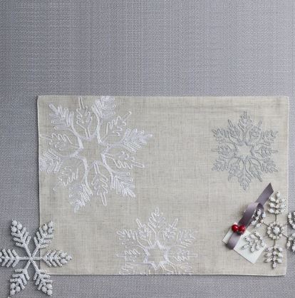 Natural Snowflake Placemat Natural

