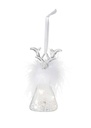 Led Glass Reindeer Ornament 6in