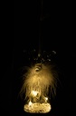 Led Glass Reindeer Ornament 6in