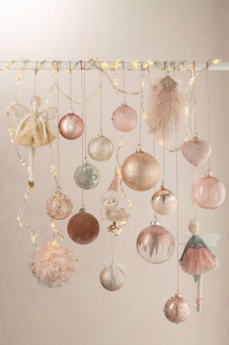 Pink Rhinestone Feather Ornament 12in