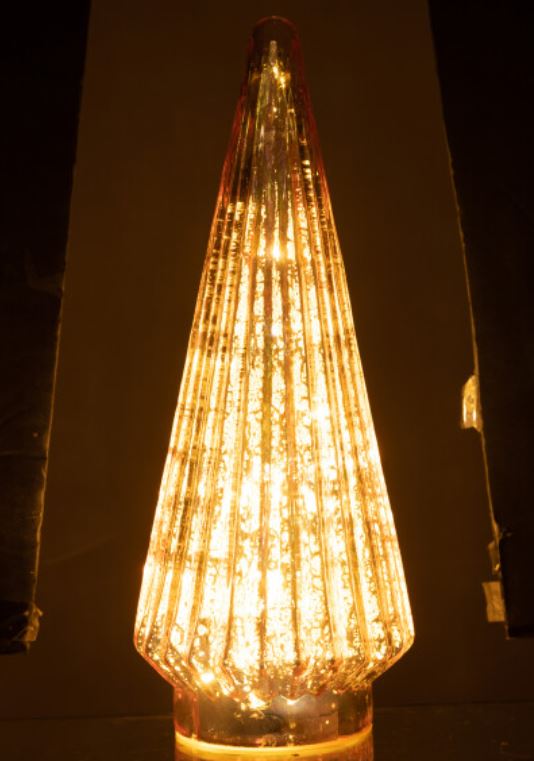 Pink Glass Led Christmas Tree Lg