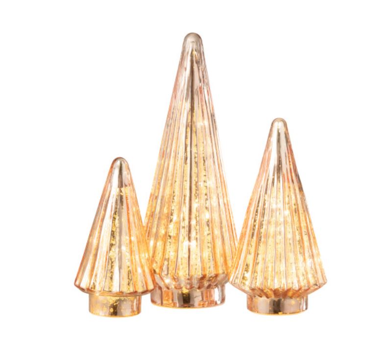Pink Glass Led Christmas Tree Lg