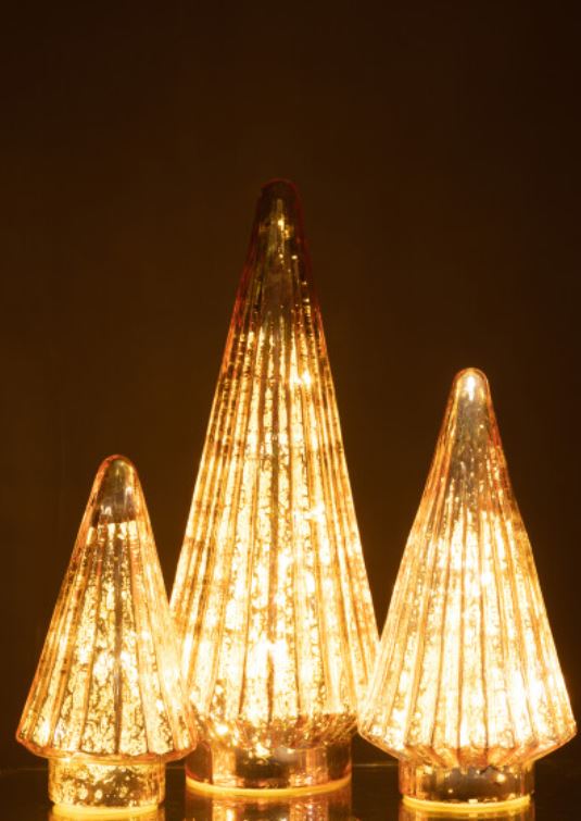 Pink Glass Led Christmas Tree Lg