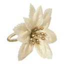 Gold Poinsettia Napkin Ring