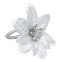 Silver Poinsettia Napkin Ring