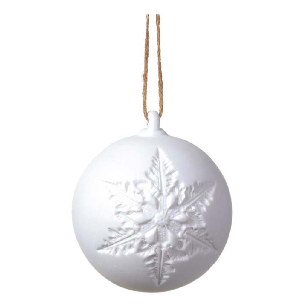 Snowflake Ball Ornament 4in