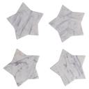 Star Shaped Marbled Coasters 4pc 4in