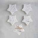 Star Shaped Marbled Coasters 4pc 4in