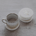 Marble Coasters with Snowflake Inlay 4pc
