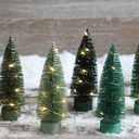 Glitter LED Tree Displayer Green Medium 20pc