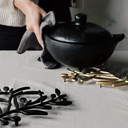 Metal Trivet Branch Matte Gold