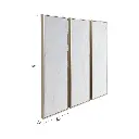 Bradenton White Leaves Framed Wall Art 3pc 16x48in (1).webp