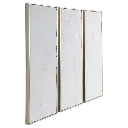 Bradenton White Leaves Framed Wall Art 3pc 16x48in.webp