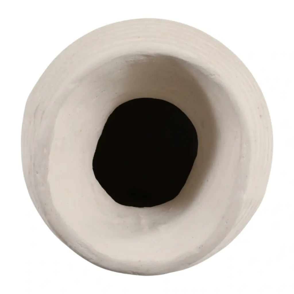 Paper Mache Ribbed Vase Ivory 20x13in (3).webp