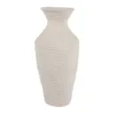 Paper Mache Ribbed Vase Ivory 20x13in (2).webp