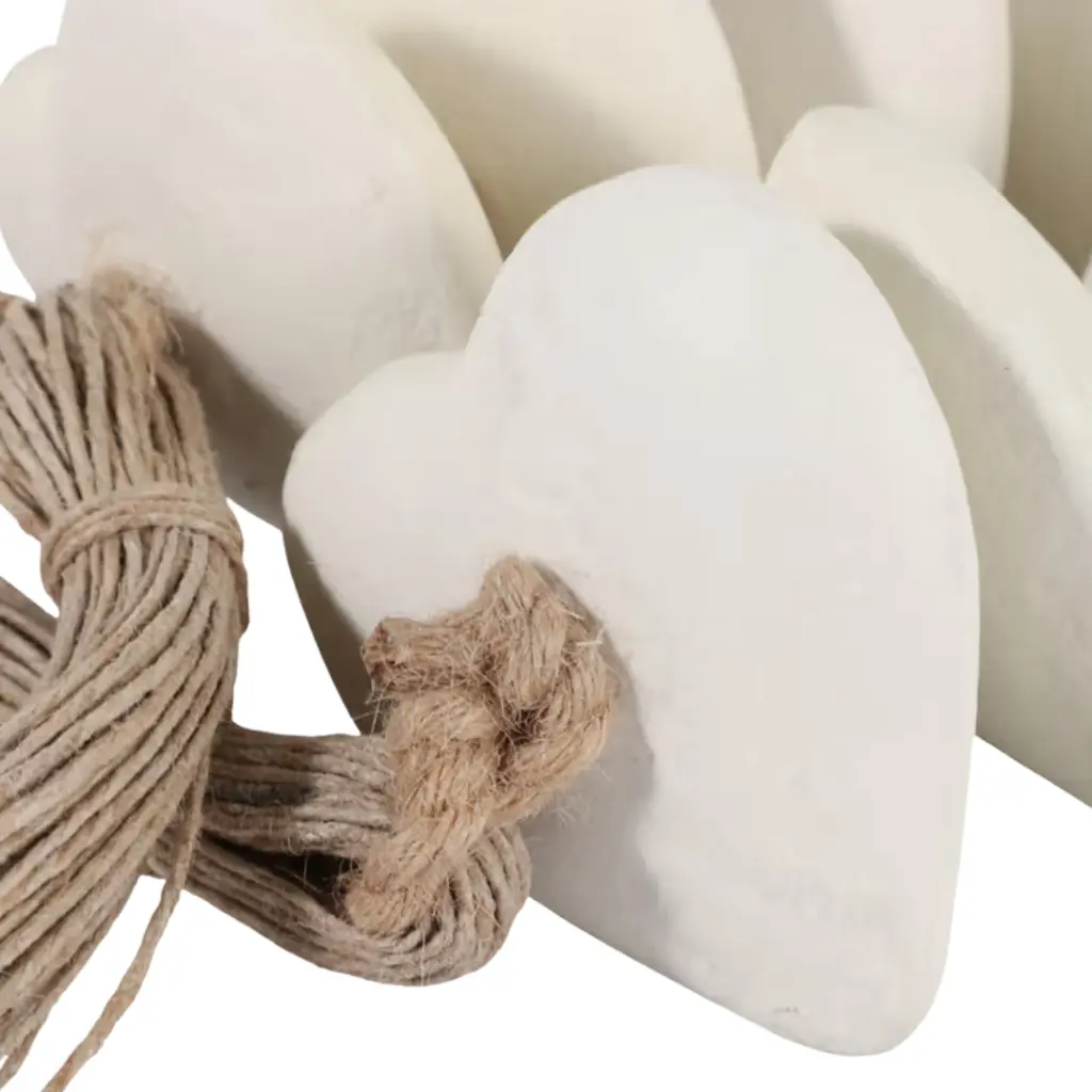 Paper Mache Hearts Garland White 40in (4).webp