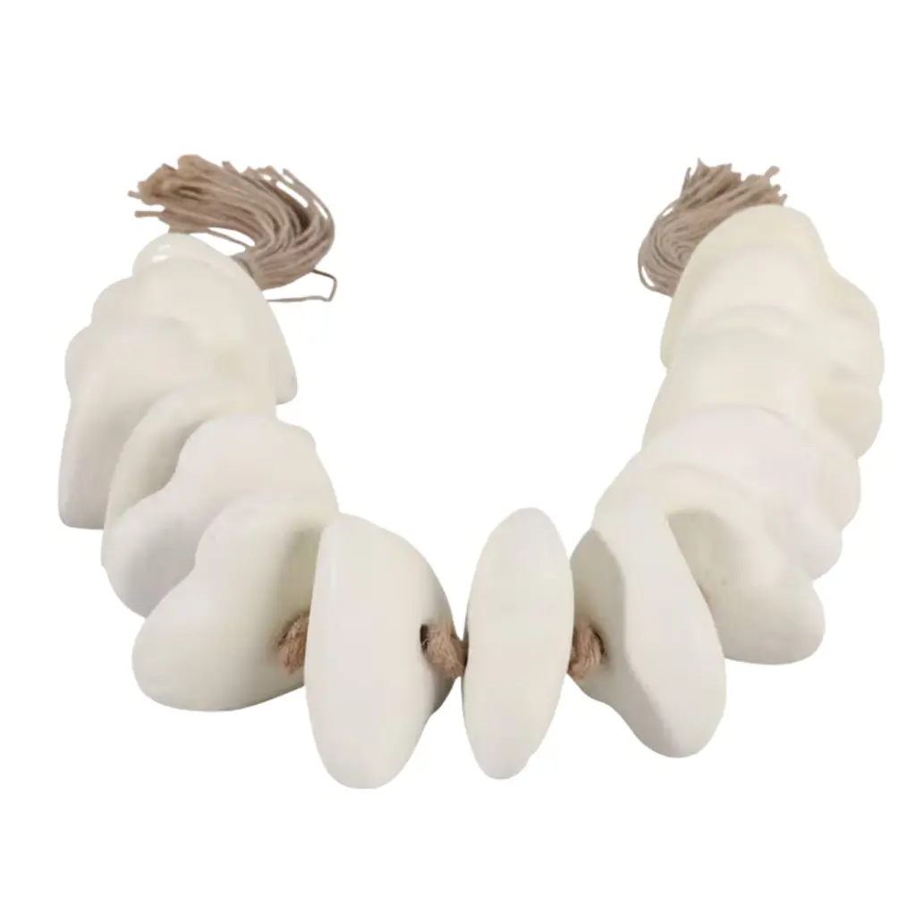 Paper Mache Hearts Garland White 40in (3).webp