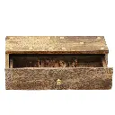 Domino Shaped Wooden Storage Drawer Brown 9x3in (2).webp
