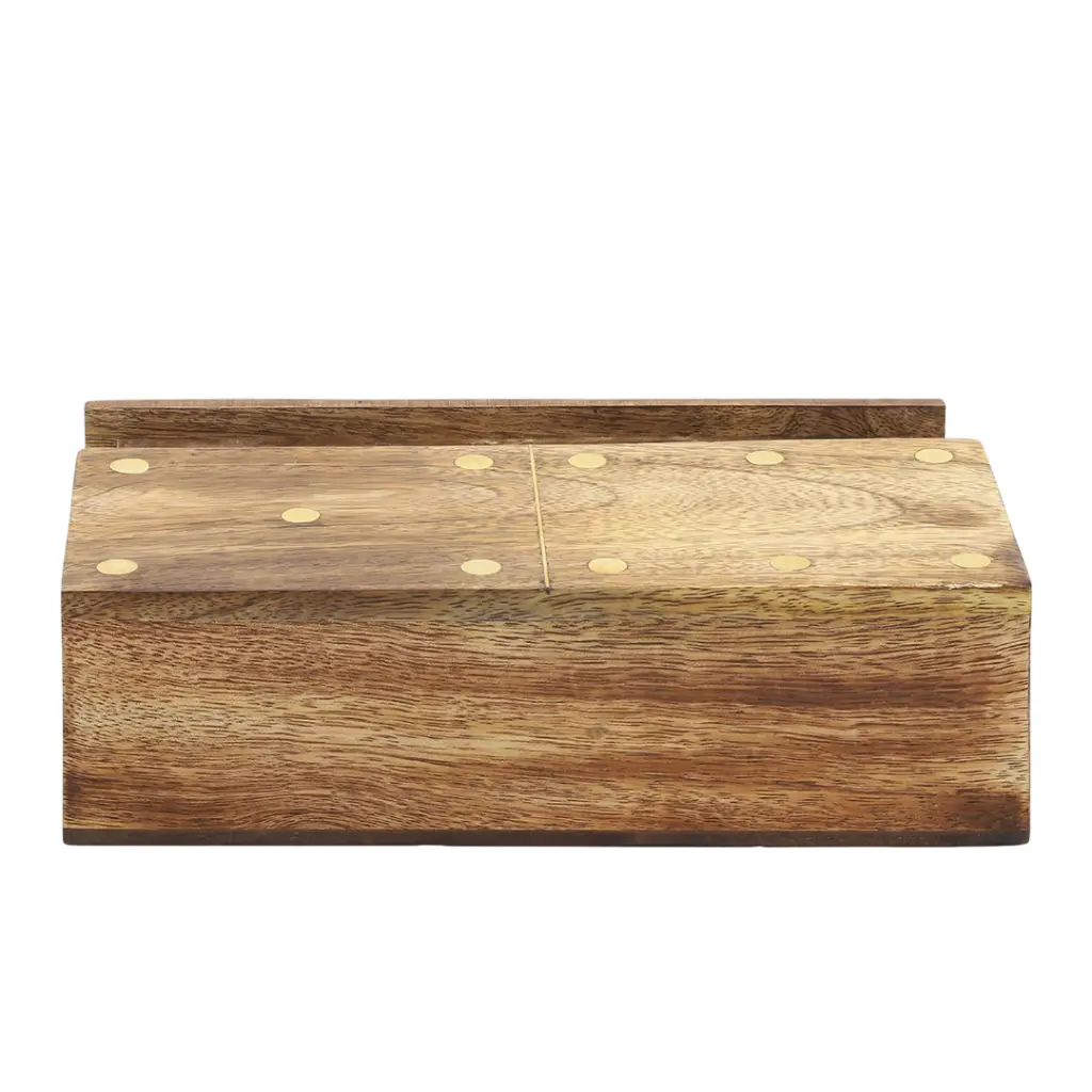 Domino Shaped Wooden Storage Drawer Brown 9x3in (3).webp