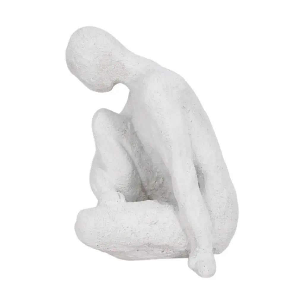 Contemplating Figure Textured White 7in (2).webp