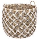 Palm Macrame Basket 12in