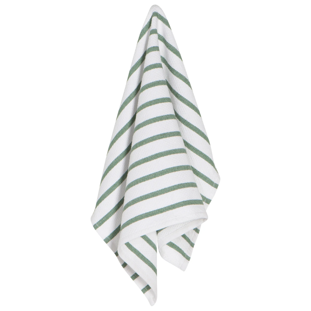 Basketweave Kitchen Towel Elm Green