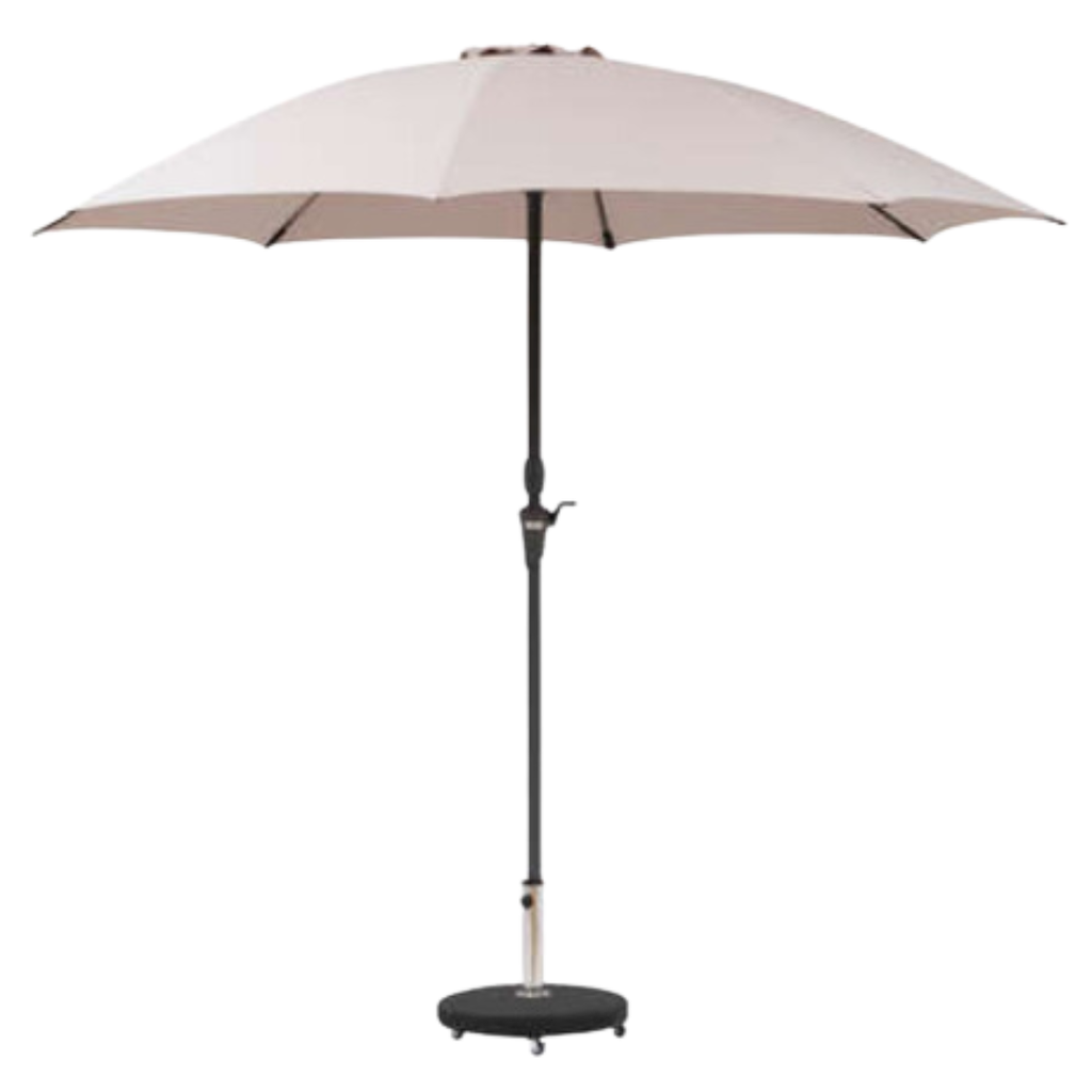 Sisko Taupe Outdoor Umbrella with Base
