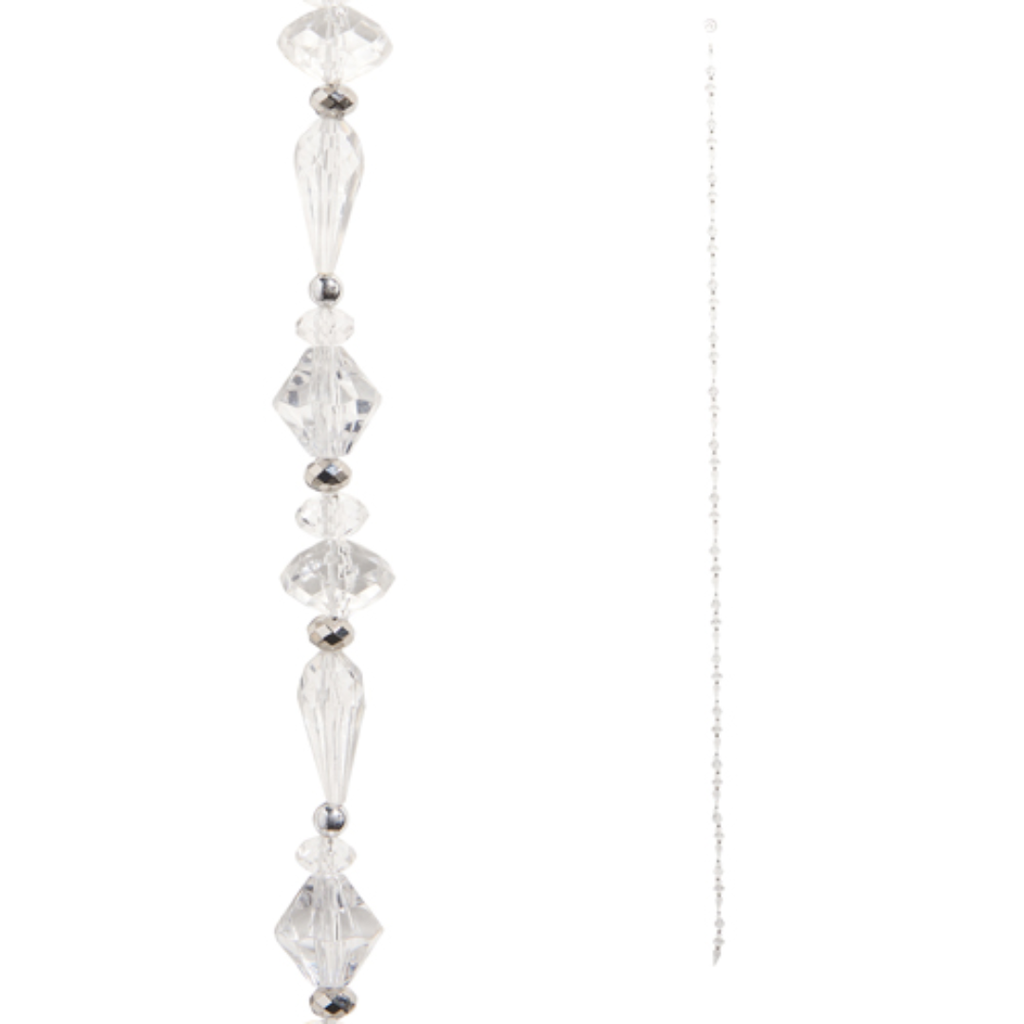 5" Clear Bead Garland