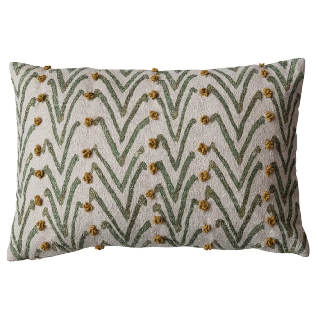 Floral Lumbar Pillow 24x16in