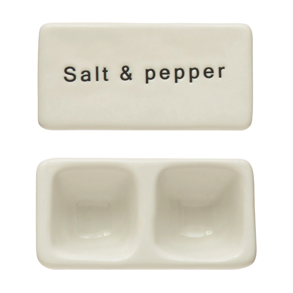 Stoneware Salt & Pepper Pinch Pot