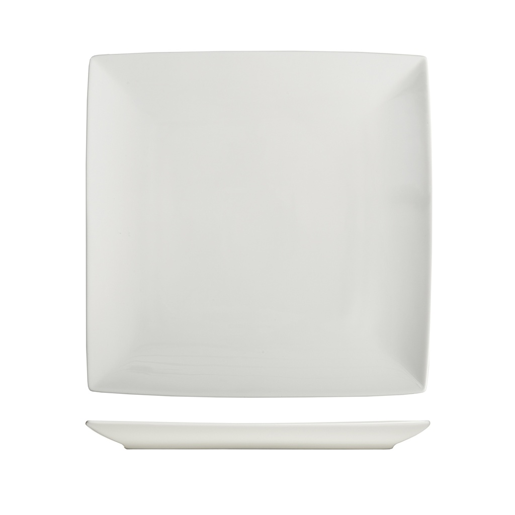 Essentials Square White Dinner Plate