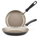 Farberware Aluminum Nonstick Skillet Set Pewter 2pc