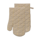 Soft Check Oven Mitt Gold 2pc
