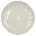 Soft Snowfall Stoneware Plate White Large