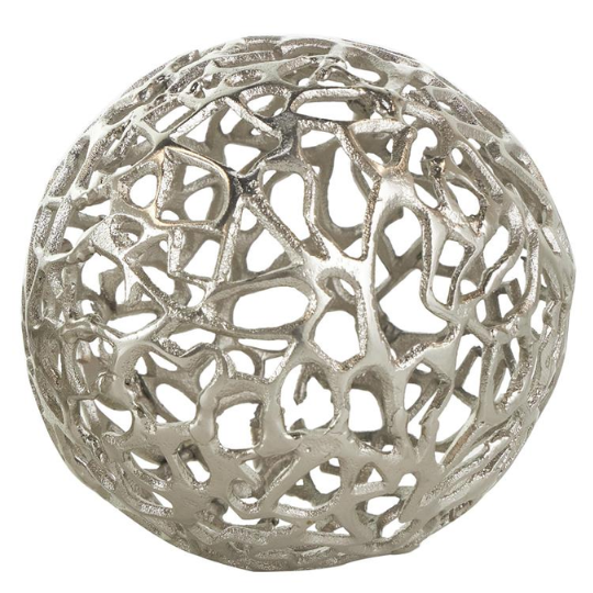 Decorative Metal Orb Gold 6in