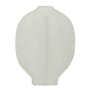 Ceramic Textured Vase White 13in