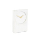 Minimalistic Marble Clock White 9in