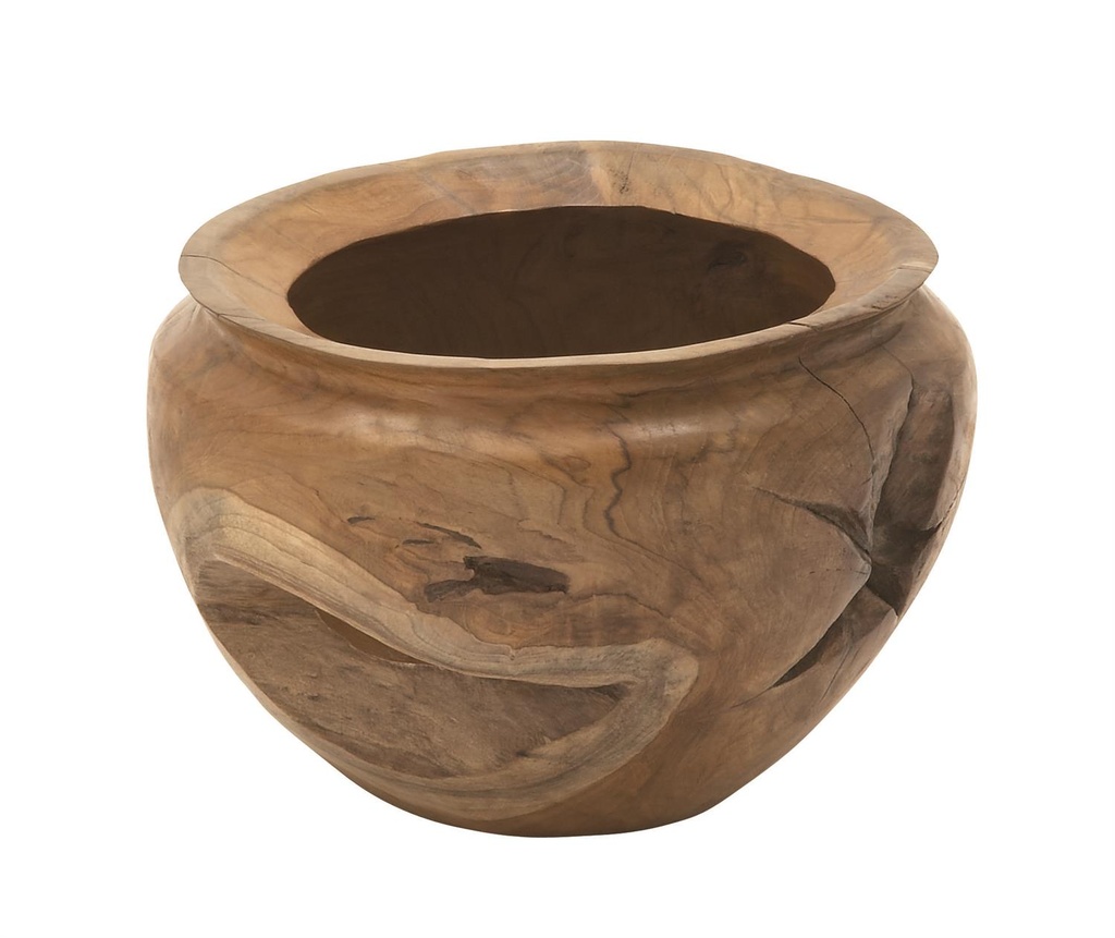 Teak Wood Live Edge Vase 9in