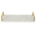 Marble Textured Tray With Gold Handles 18in