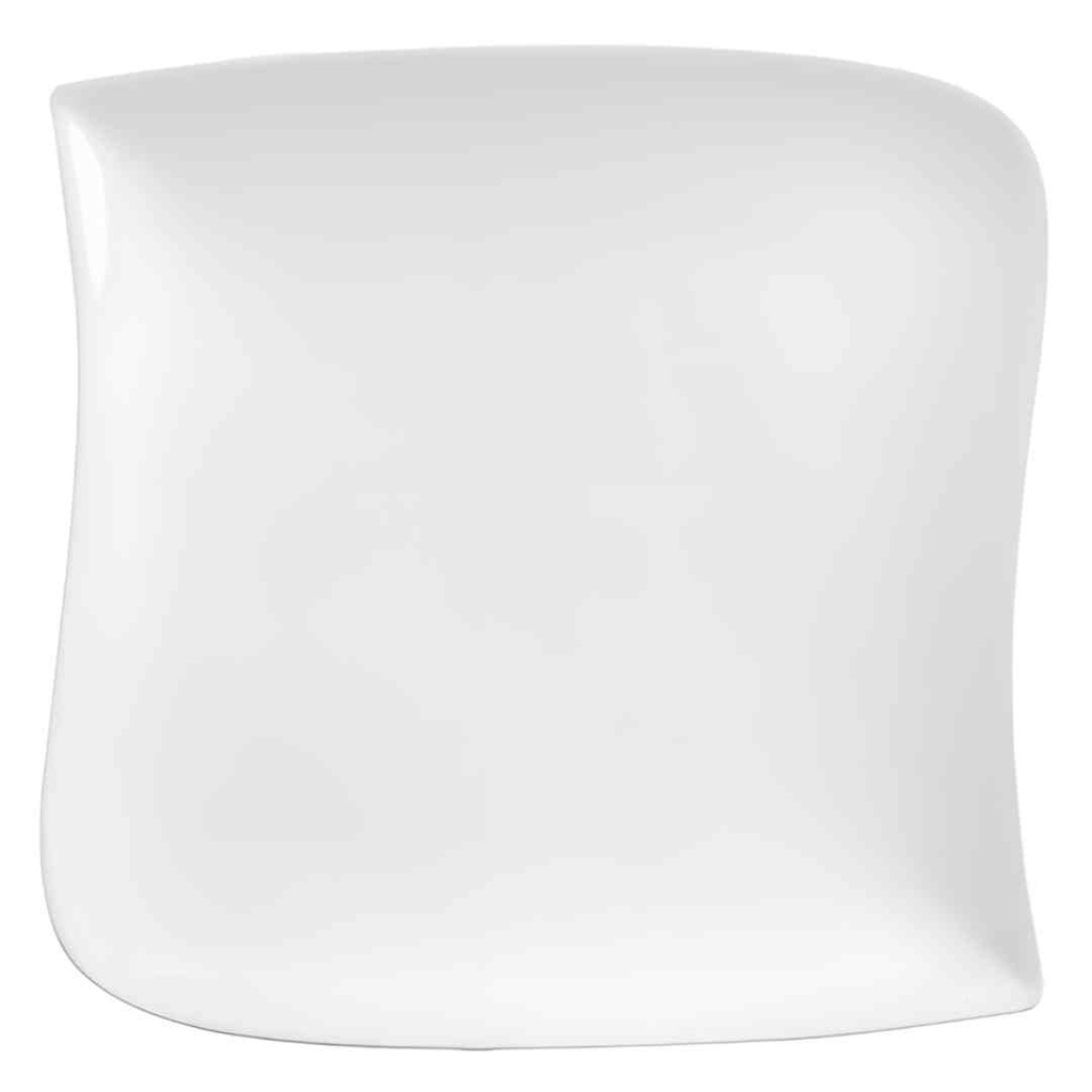 Vague Square Dessert Plate White