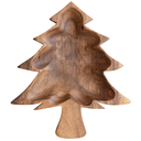 Acacia Wood Christmas Tree Shaped Bowl 