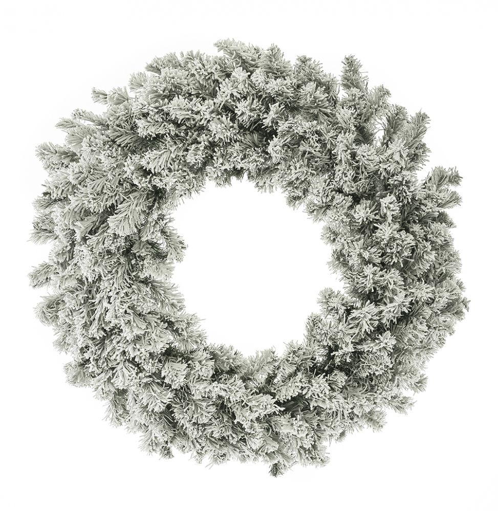 Snowy Christmas Wreath 27in