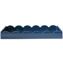 Scalloped Lacquered Tray Navy 20in