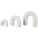 White Marble Arch Sculpture Set of 3