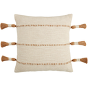 Jute Woven Tassel Pillow Square 18x18in