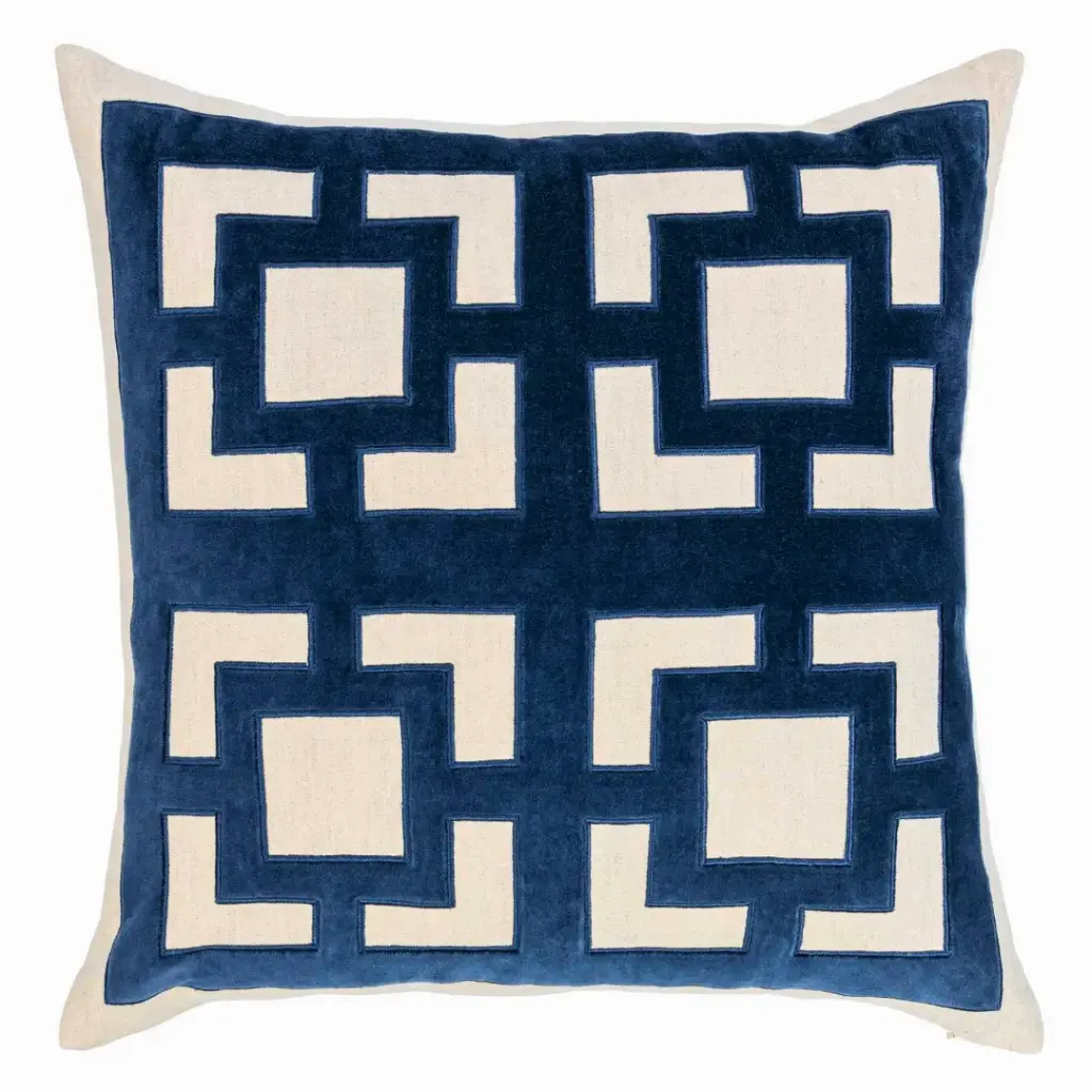 Corbin Pillow Navy Blue 22x22in