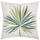 Casablanca Pillow Green & Gold Palm 16x16in